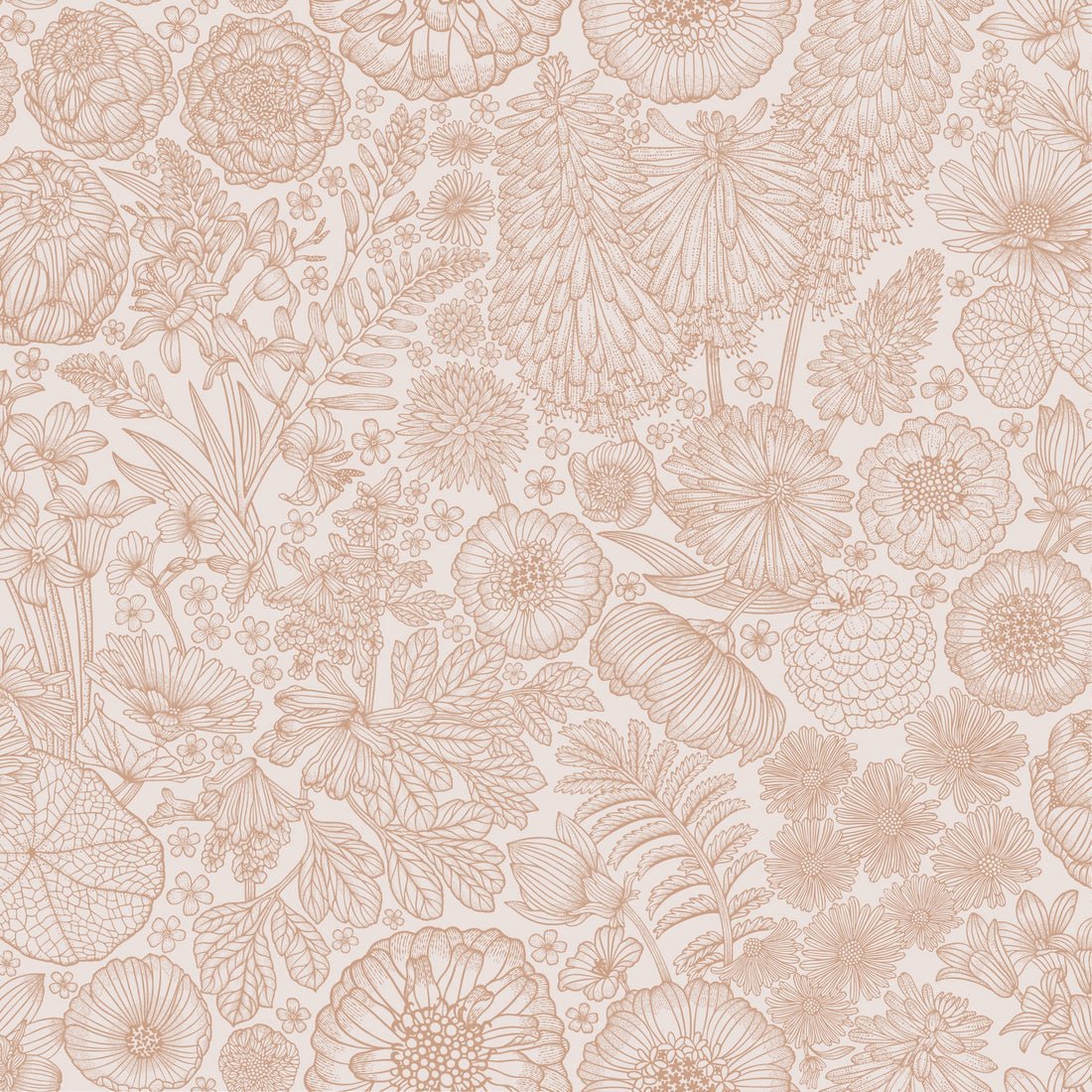 August Wallpaper - Mocha - Summer Gray - Premier Wallcovering
