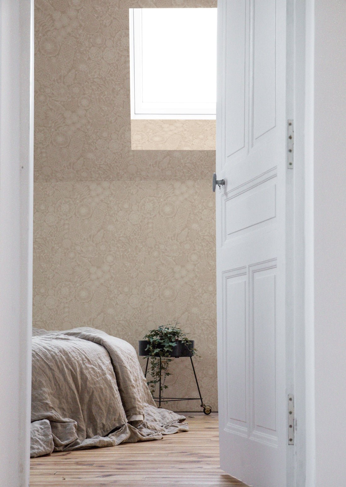August Wallpaper - Pink - Summer Gray - Premier Wallcovering