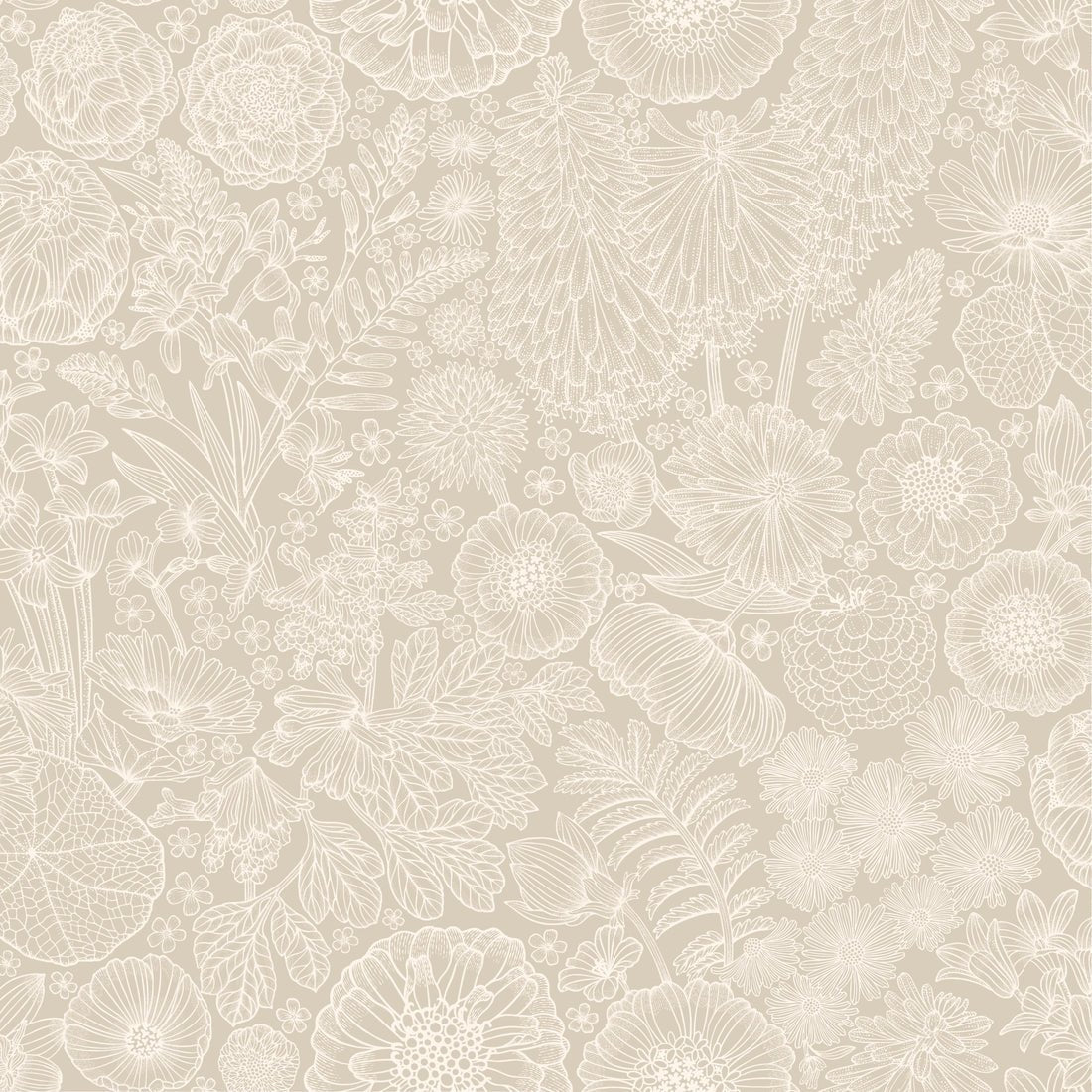 August Wallpaper - Beige - Summer Gray - Premier Wallcovering