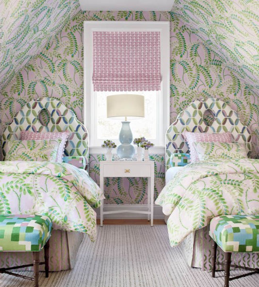 Augusta Wallpaper - Lavender - Thibaut - T45037 - Premier Wallcovering