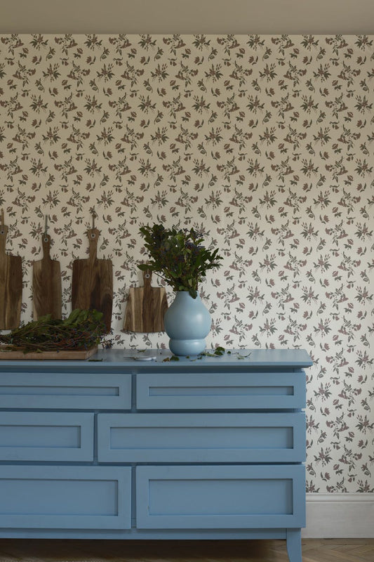 Auguste Wallpaper - Cream - 6501 - Farrow & Ball - Premier Wallcovering