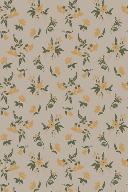 Auguste Wallpaper - India Yellow - 6504 - Farrow & Ball - Premier Wallcovering