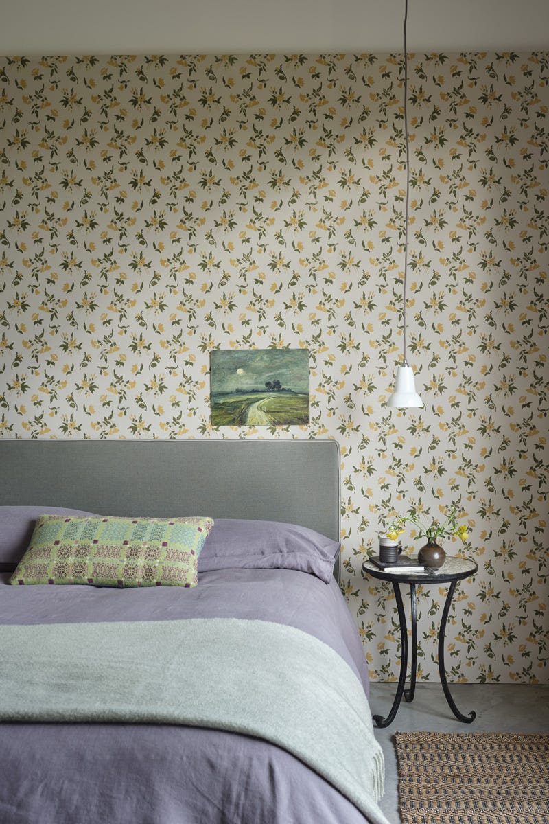 Auguste Wallpaper - India Yellow - 6504 - Farrow & Ball - Premier Wallcovering