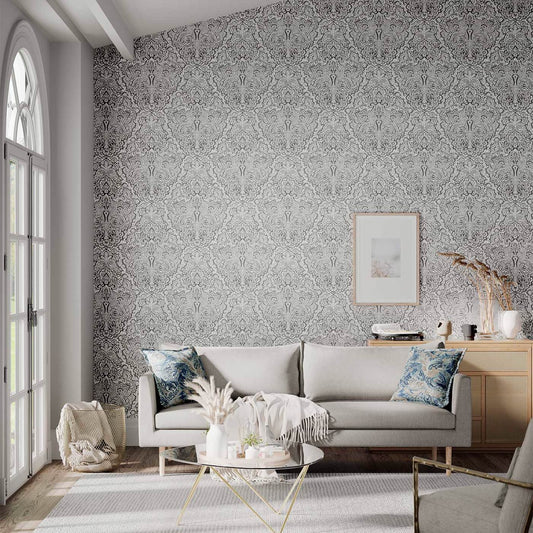 Aurelia Wallpaper - French Grey/Silver - HTEW112611 - Harlequin - Premier Wallcovering