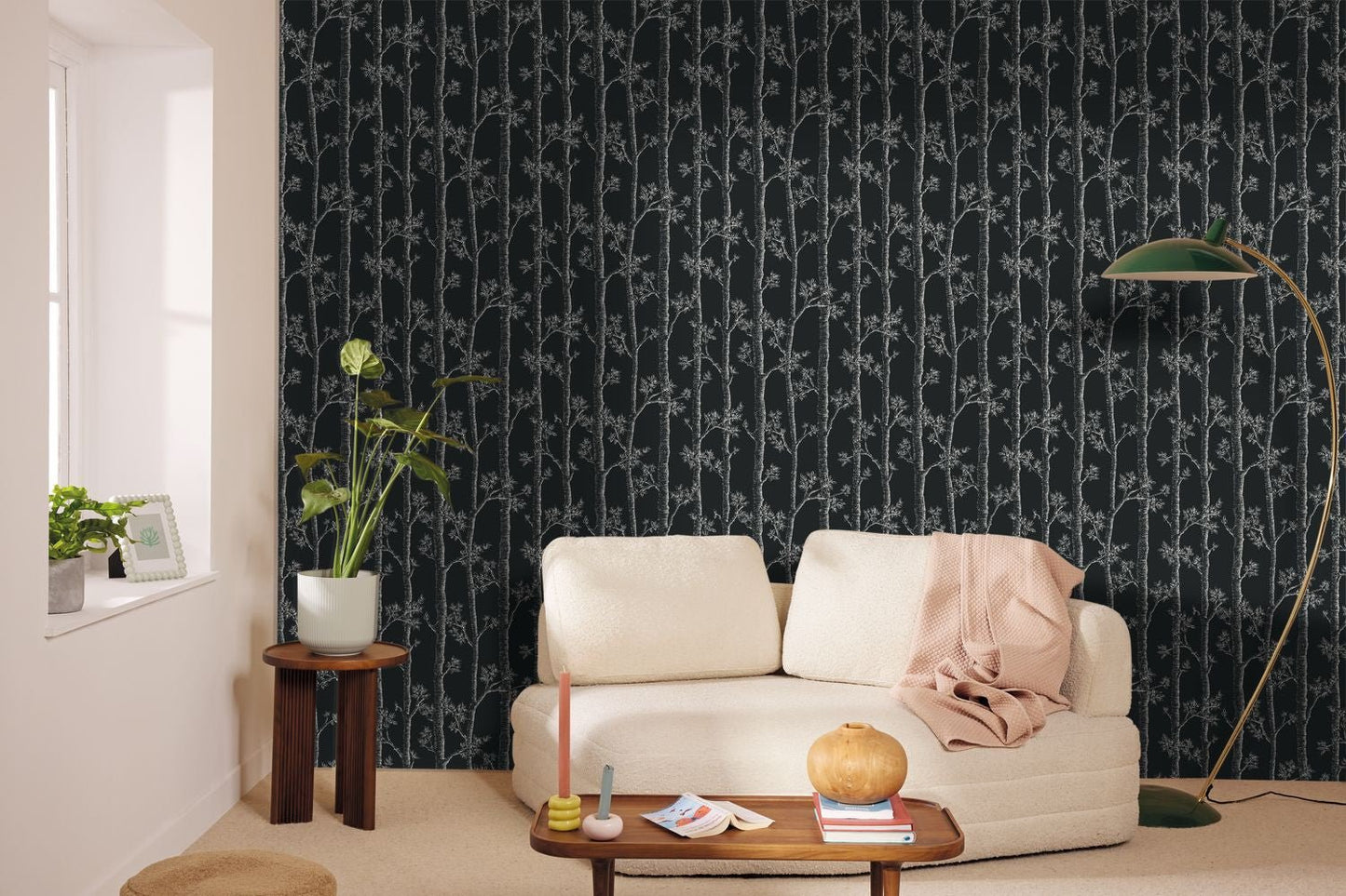 Automne Wallpaper - Noir - Caselio - 106129090 - Premier Wallcovering