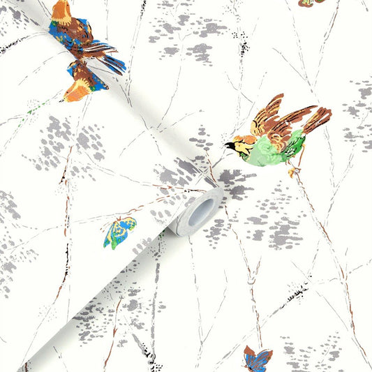 Aviary Wallpaper - Natural - Laura Ashley - 115260 - Premier Wallcovering
