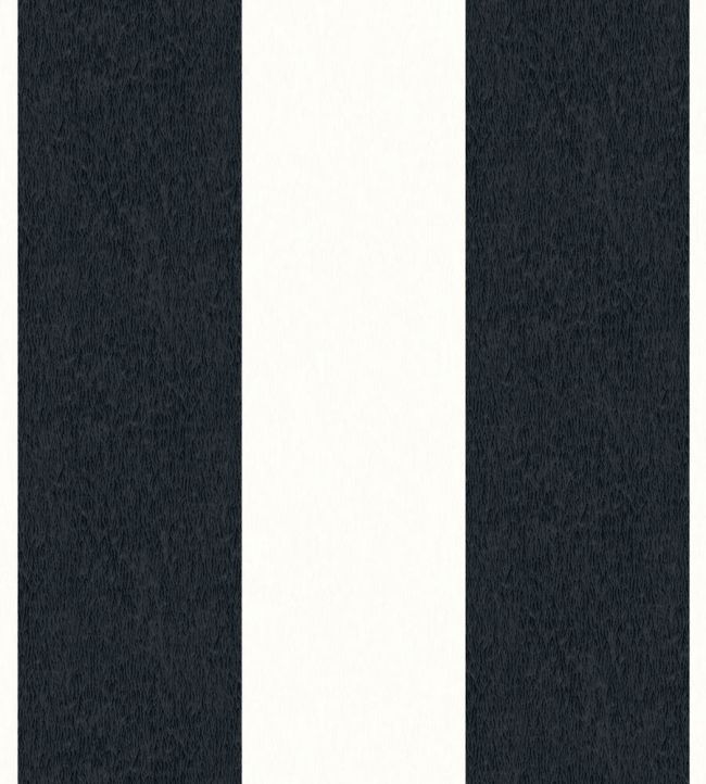 Awning Stripe Fabric - Monochrome - Woodchip & Magnolia - WMF - 413 - 05LD - Premier Wallcovering