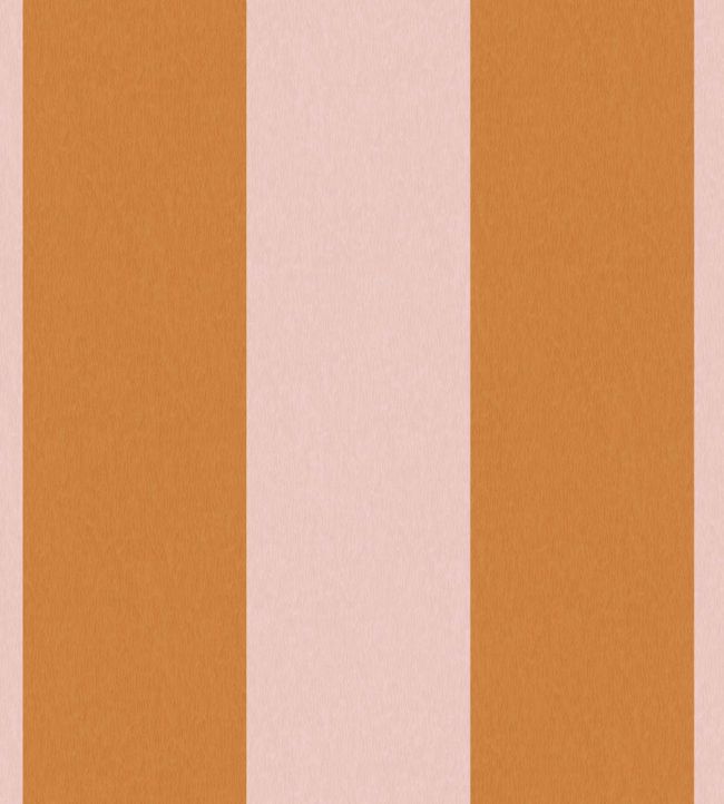 Awning Stripe Fabric - Pink Cloud Gorse - Woodchip & Magnolia - WMF - 413 - 04LD - Premier Wallcovering