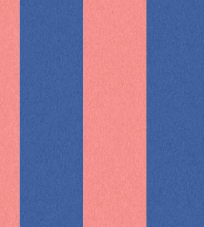 Awning Stripe Fabric - Electric Blue - Woodchip & Magnolia - WMF - 413 - 09LD - Premier Wallcovering