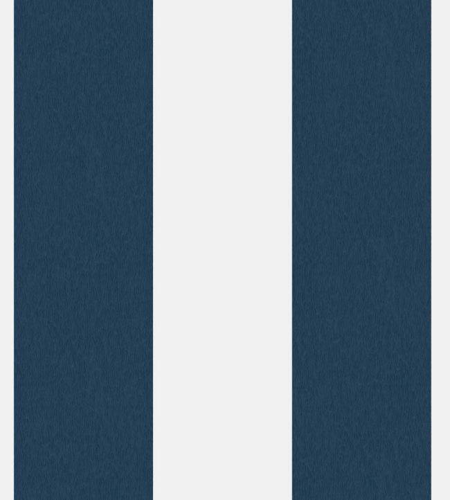Awning Stripe Fabric - Navy White - Woodchip & Magnolia - WMF - 413 - 01LD - Premier Wallcovering