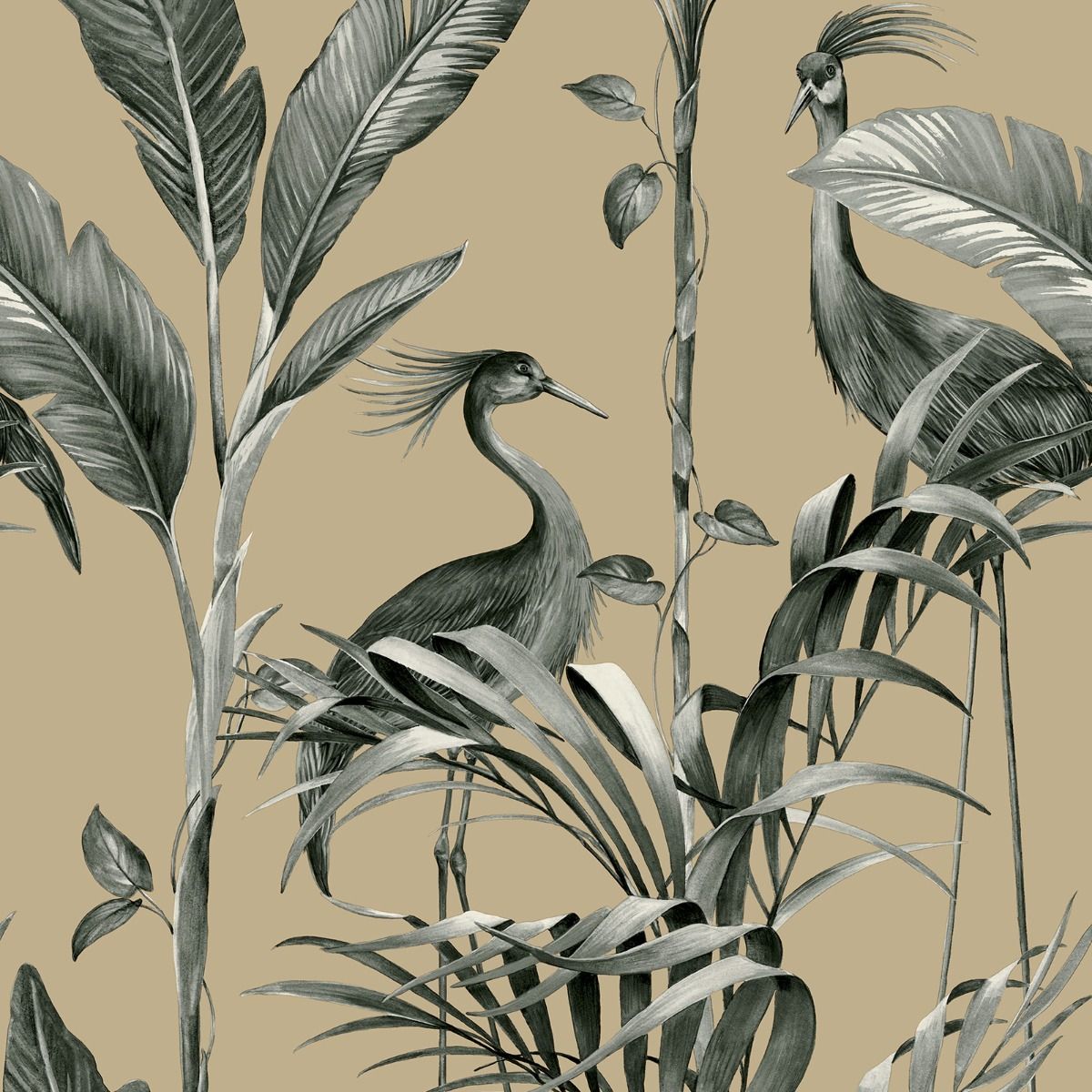 Azzurra Leaf Wallpaper - Gold - Belgravia - 9505 - Premier Wallcovering