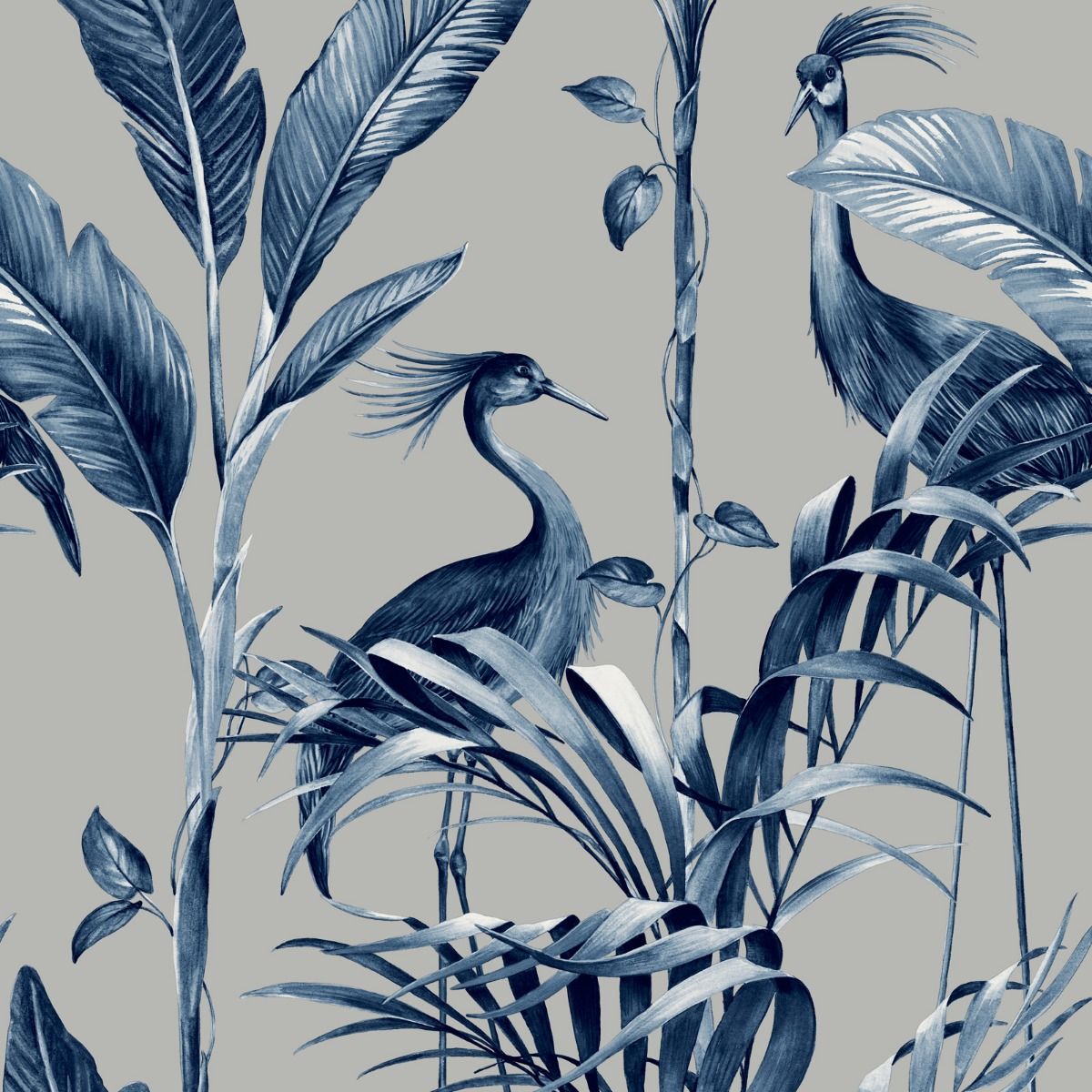 Azzurra Leaf Wallpaper - Silver - Belgravia - 9506 - Premier Wallcovering