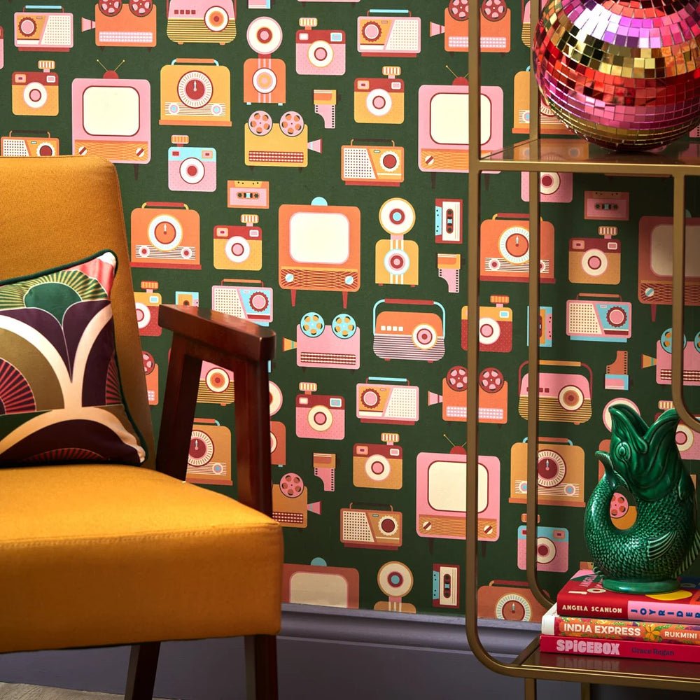 Back in Time Wallpaper - Brights on Smashed Avo - Lust Home - LH900502 - Premier Wallcovering