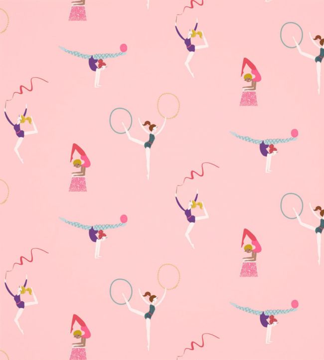 Balancing Act Wallpaper - Blossom/Raspberry/Grape - HLTF112644 - Harlequin - Premier Wallcovering