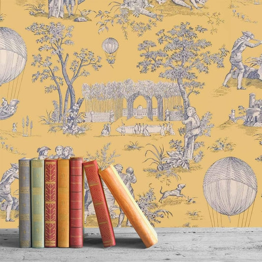 Ballon de Gonesse Wallpaper - Blue - Charles Burger - BUR 2232 - 205 - Premier Wallcovering