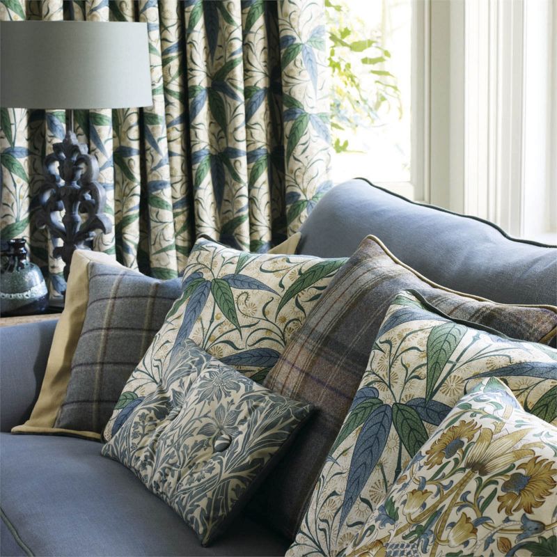 Bamboo Fabric - Thyme/Artichoke - Morris & Co - 222526 - Premier Wallcovering