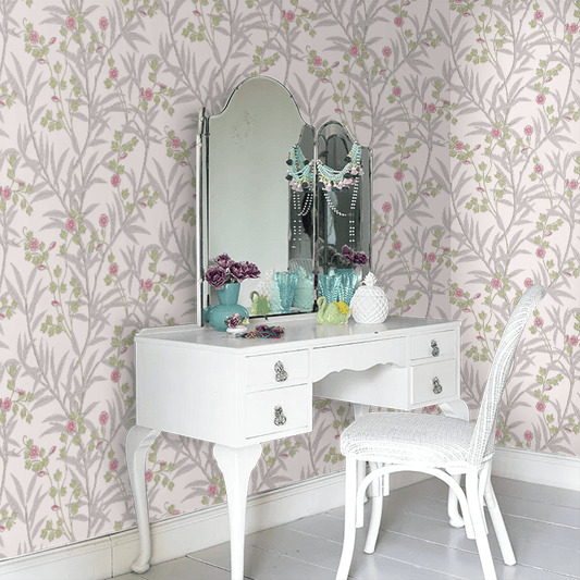 Bamboo Floral Wallpaper - Leather - Little Greene - 0267BALEATH - Premier Wallcovering