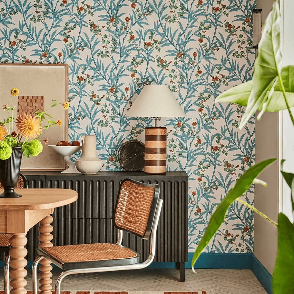 Bamboo Floral Wallpaper - Heat - Little Greene - 0267BAHEATZ - Premier Wallcovering