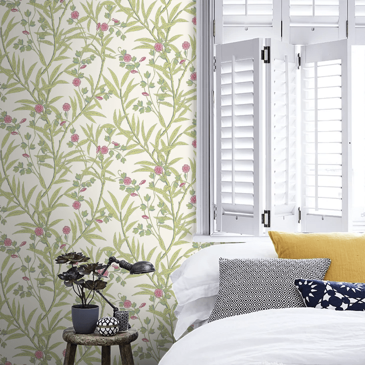 Bamboo Floral Wallpaper - Mischief - Little Greene - 0267BAMISCH - Premier Wallcovering