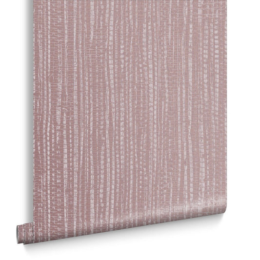 Bamboo Texture Wallpaper - Pink - Graham & Brown - 104729 - Premier Wallcovering