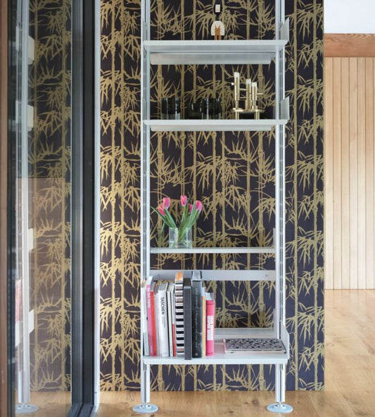 Bamboo Wallpaper - Paean Black - 2162 - Farrow & Ball - Premier Wallcovering