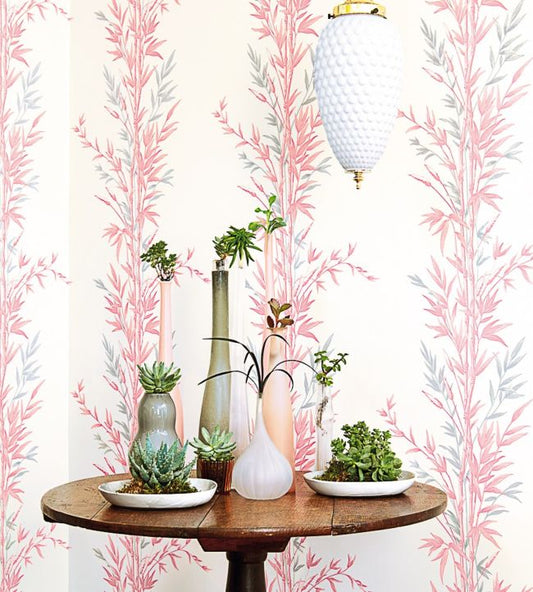 Bamboo Wallpaper - Blue on Chalk - 100/5022 - Cole & Son - Premier Wallcovering