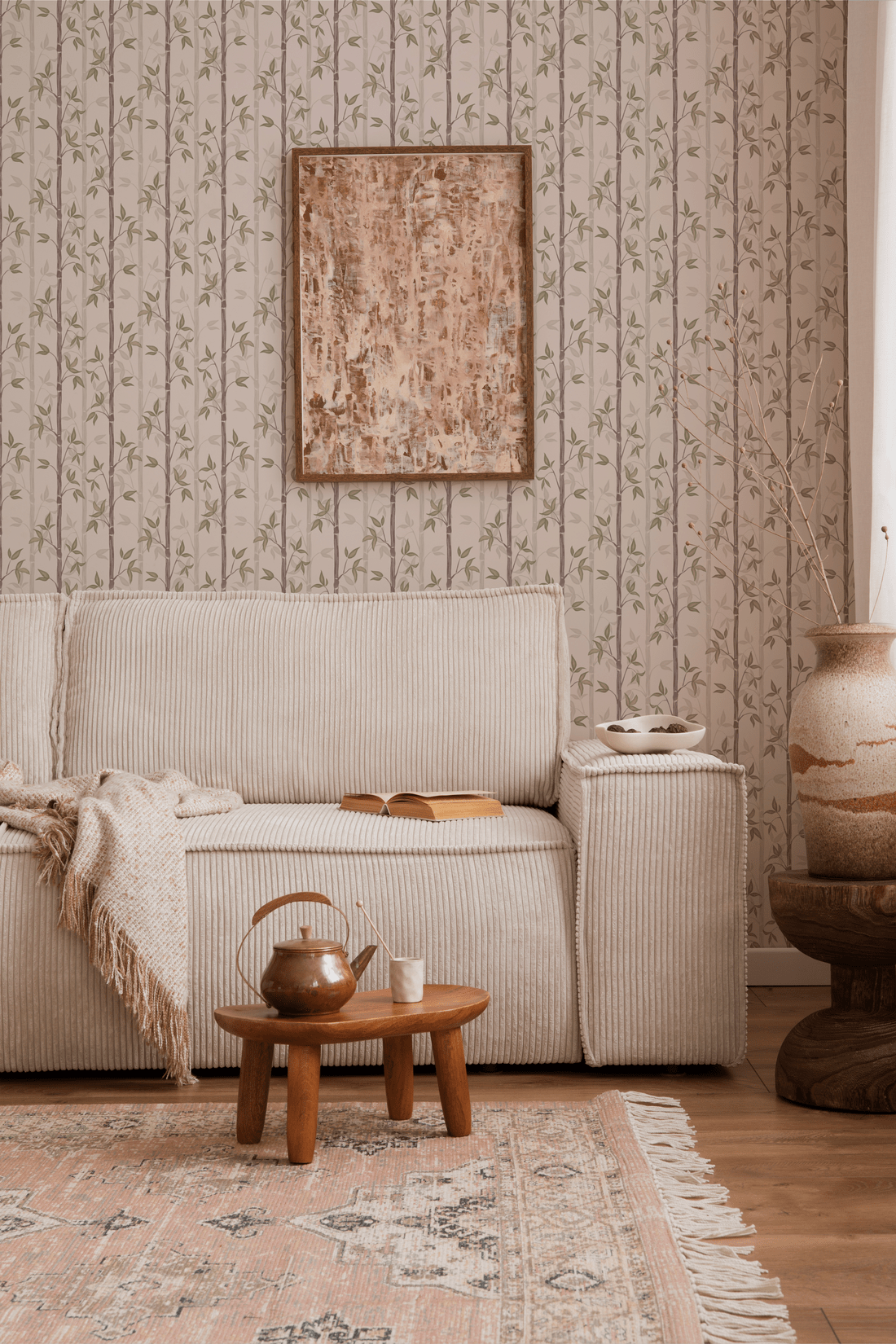 Bamboo Wallpaper - Spring - Summer Gray - Premier Wallcovering