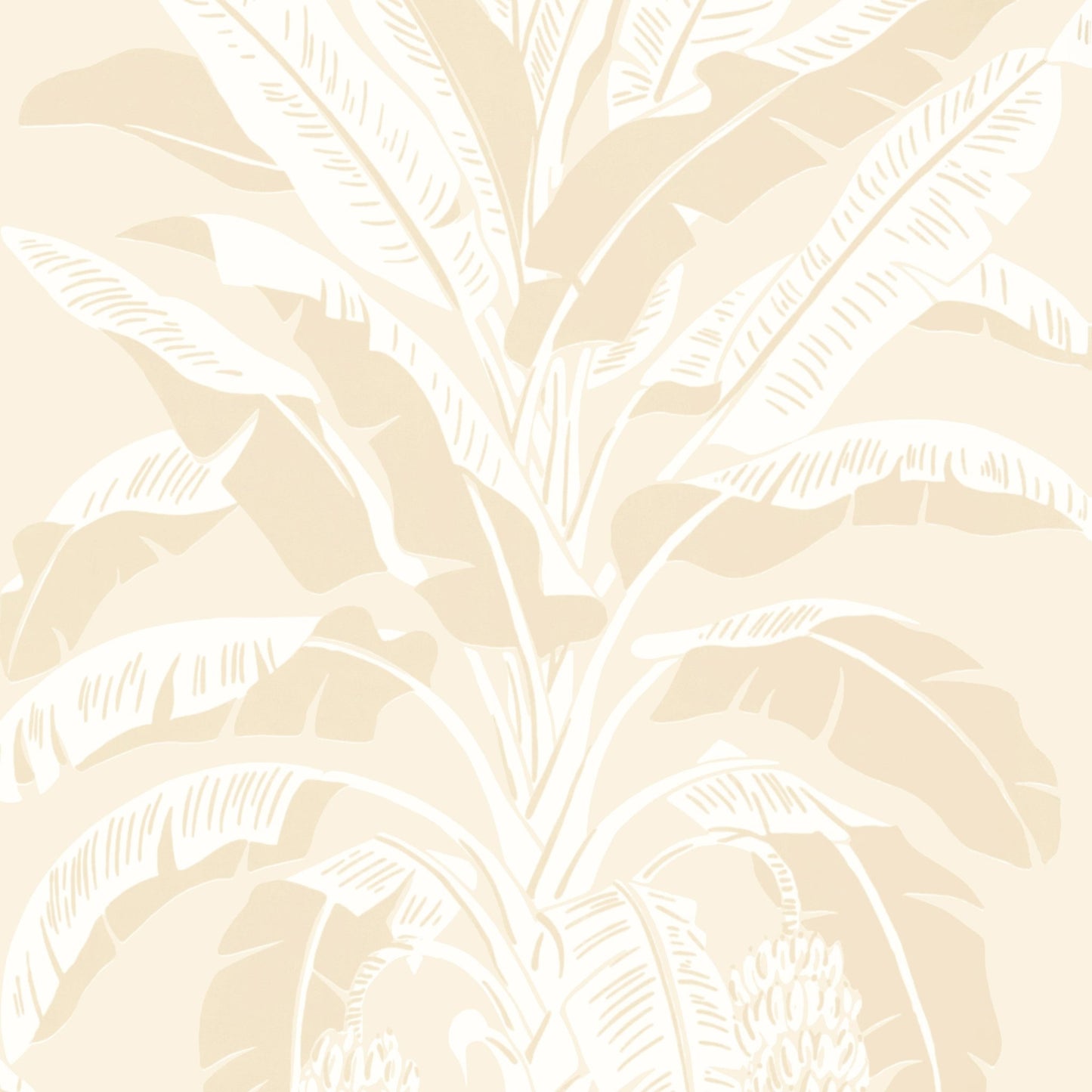 Banana Tree Wallpaper - Beige - Thibaut - T13920 - Premier Wallcovering