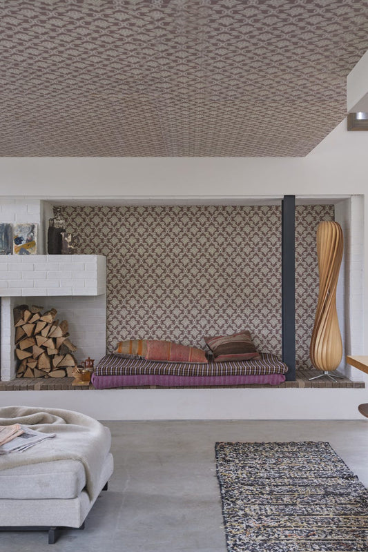 Barace Wallpaper - Pink - 6602 - Farrow & Ball - Premier Wallcovering