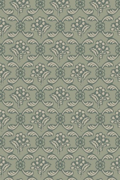 Barace Wallpaper - Green Smoke - 6603 - Farrow & Ball - Premier Wallcovering
