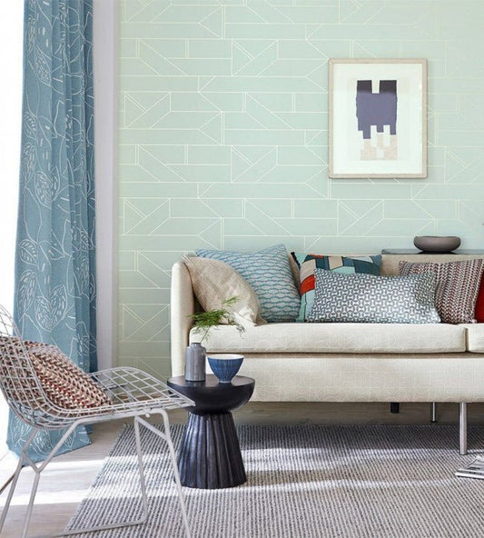 Barbican Wallpaper - Mint - NZAW112013 - Scion - Premier Wallcovering