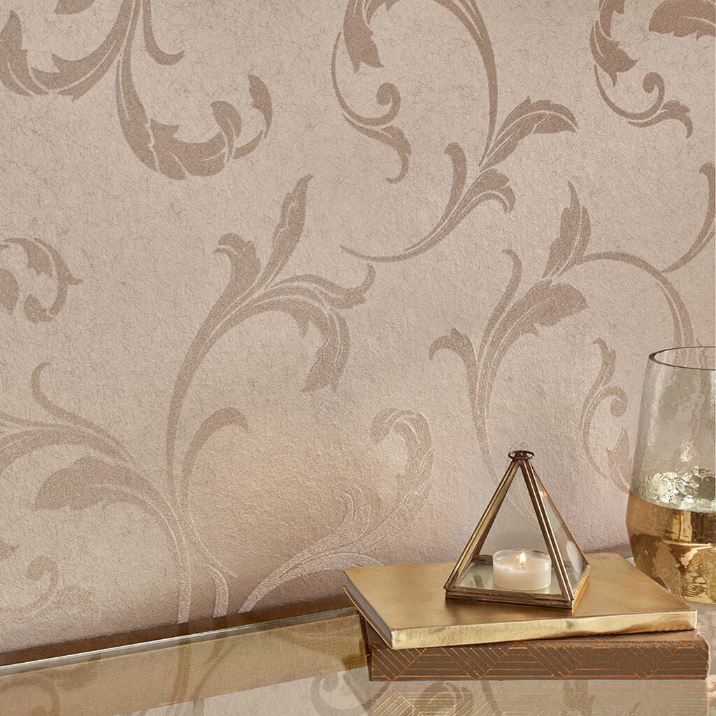 Baroque Bead Wallpaper - Champagne - Graham & Brown - 103818 - Premier Wallcovering