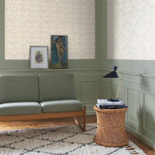 Baroque Heritage Wallpaper - Cream - K & K - 600101 - Premier Wallcovering