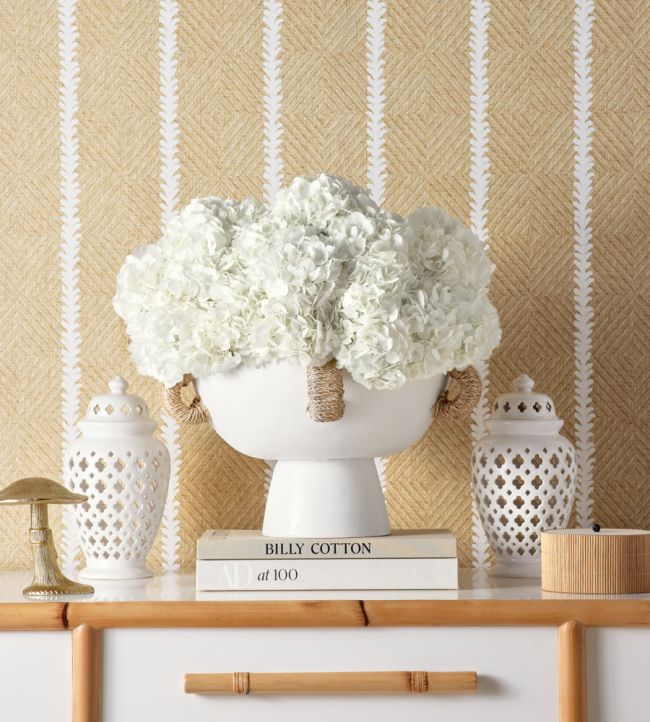 Barrier Weave Wallpaper - Wheat - Thibaut - T15806 - Premier Wallcovering