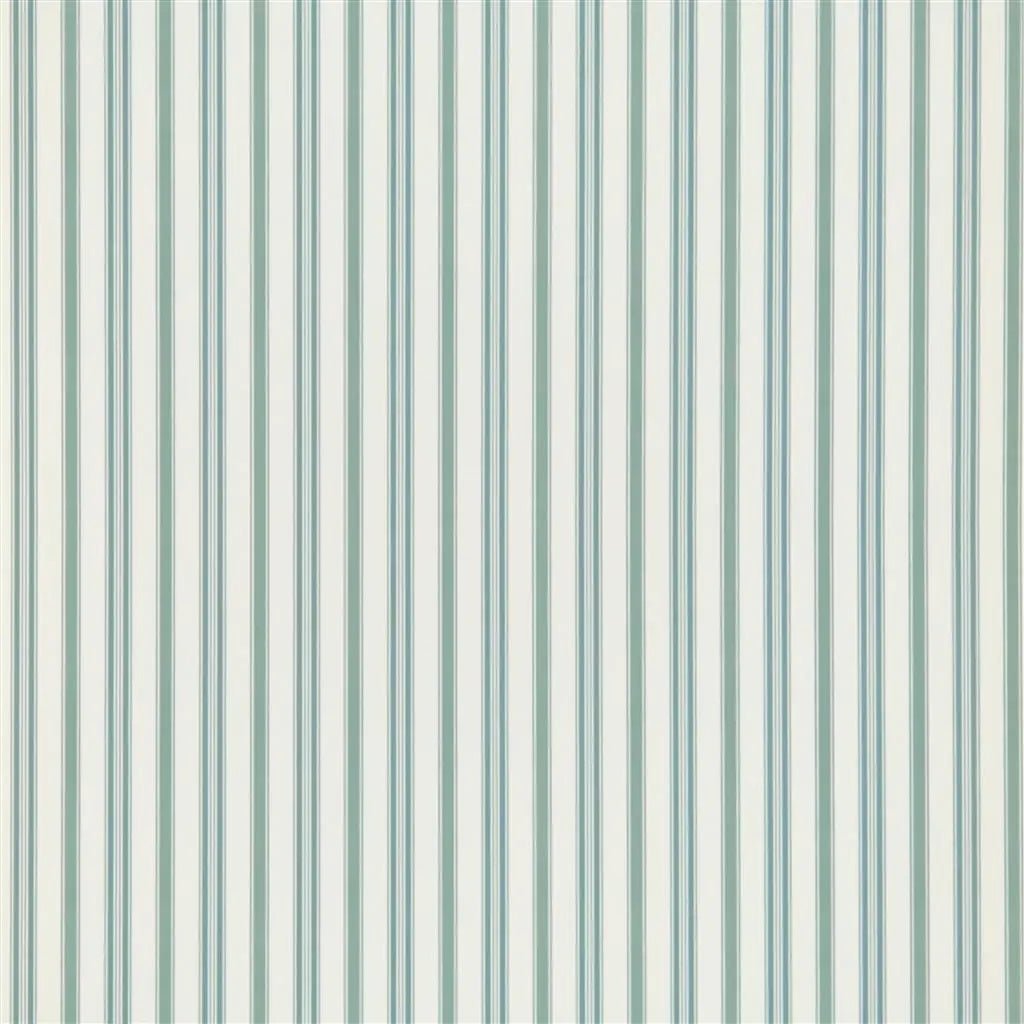 Basil Stripe Wallpaper - Teal Blue - Ralph Lauren - PRL709/08 - Premier Wallcovering