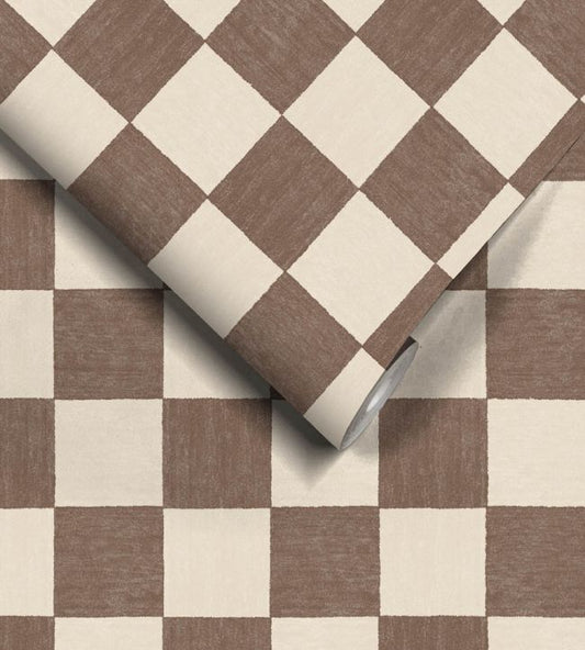 Battenberg Wallpaper - Cocoa - Woodchip & Magnolia - WM - 486 - 06 - Premier Wallcovering