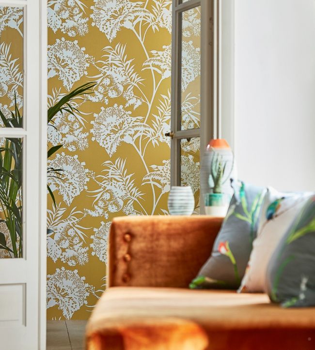 Bavero Wallpaper - Ochre - HZAP111764 - Harlequin - Premier Wallcovering