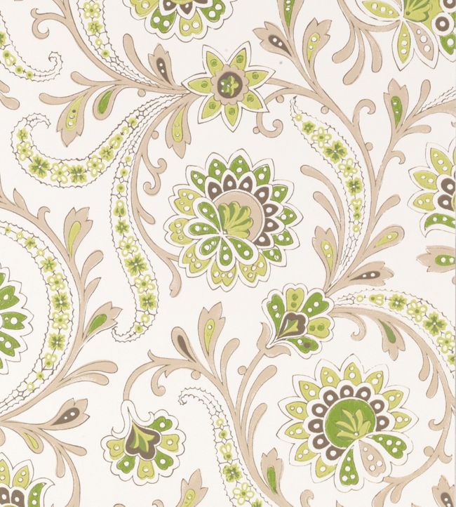 Baville Wallpaper - Green/Taupe - Nina Campbell - NCW4351 - 04 - Premier Wallcovering