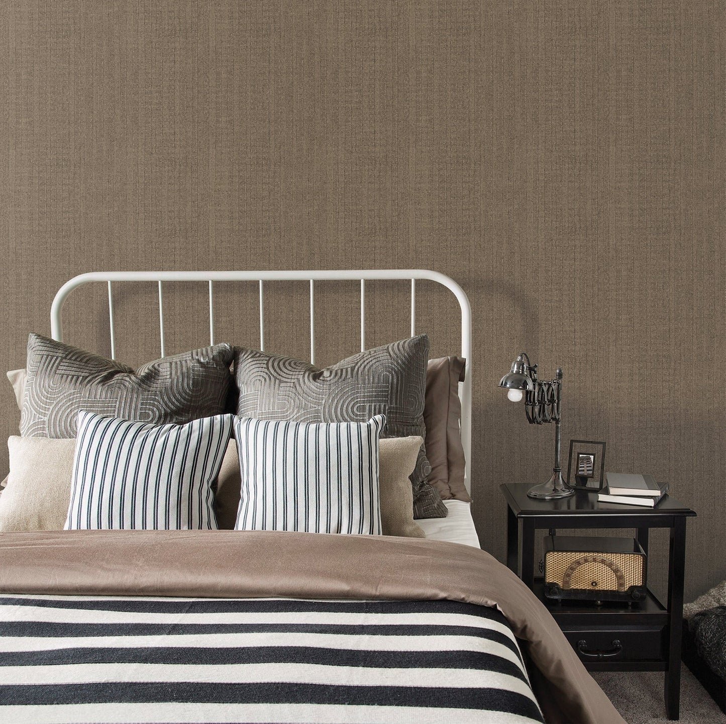 Bazaar African Weave Wallpaper - Cappuccino - Galerie - G78320 - Premier Wallcovering