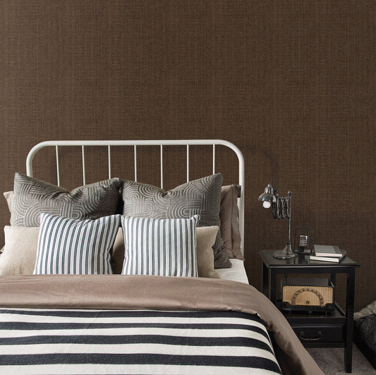 Bazaar African Weave Wallpaper - Rich Brown - Galerie - G78322 - Premier Wallcovering