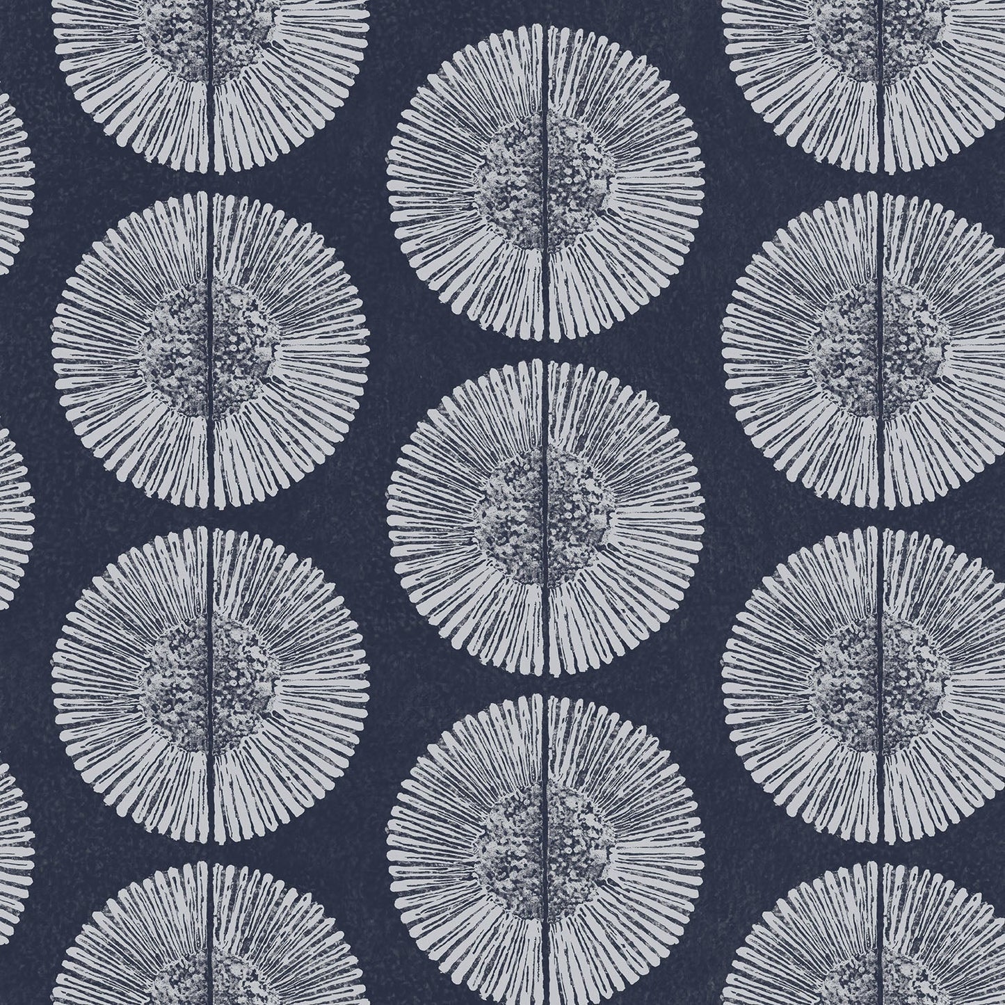 Bazaar Tribal Circles Wallpaper - Navy / Grey - Galerie - G78333 - Premier Wallcovering
