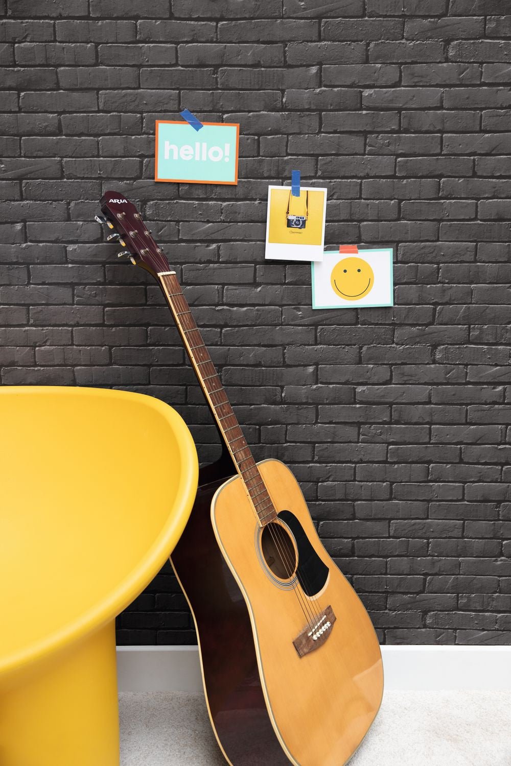 Be Free Wallpaper - Gris Anthracite - Caselio - 103299090 - Premier Wallcovering