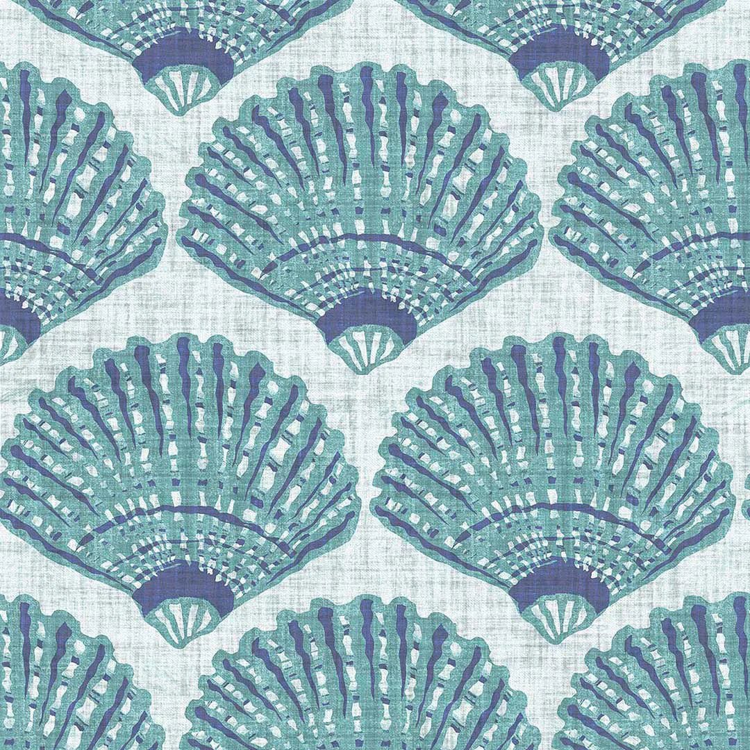 Beachcomber Wallpaper - Teal - LAN100274 - Lucie Annabel - Premier Wallcovering