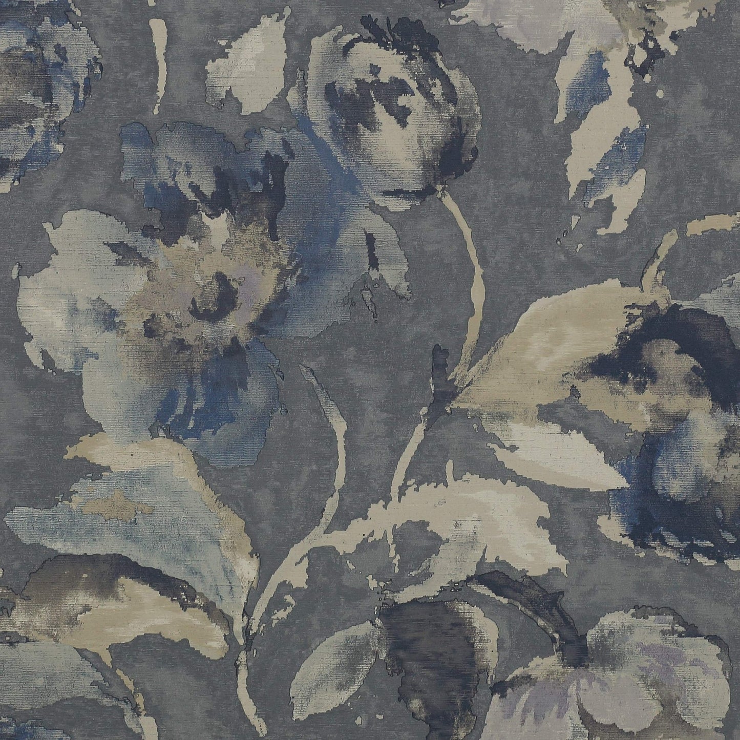Beatrice Wallpaper - Steel/Blue - J162W - 02 - Jane Churchill - Premier Wallcovering