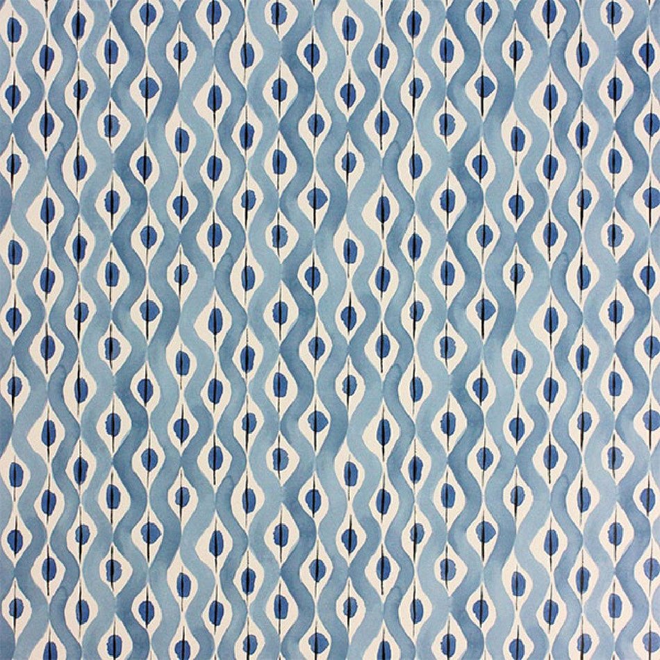 Beau Rivage Wallpaper - Blue/Indigo - Nina Campbell - NCW4301-06 - Premier Wallcovering
