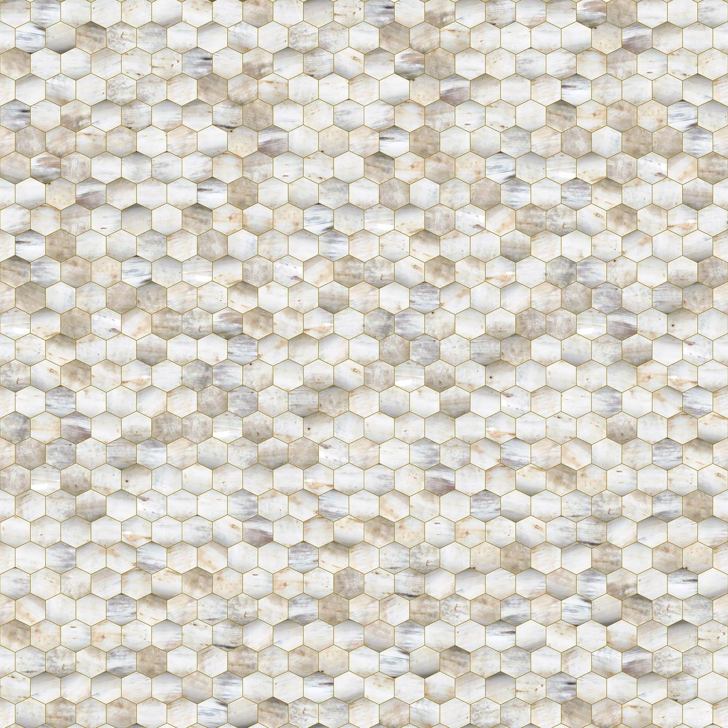 Beehive Cowhorn Wallpaper - White - NLXL - MRV - 14 - Premier Wallcovering
