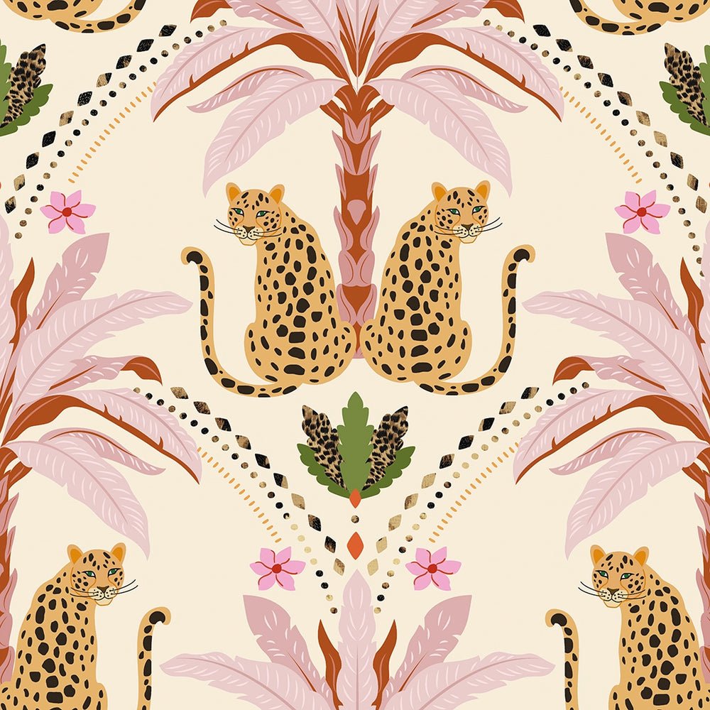 Belize Leopard Wallpaper - Blush - Lust Home - LH900596 - Premier Wallcovering