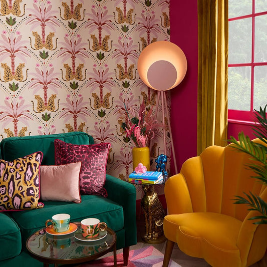 Belize Leopard Wallpaper - Blush - Lust Home - LH900596 - Premier Wallcovering