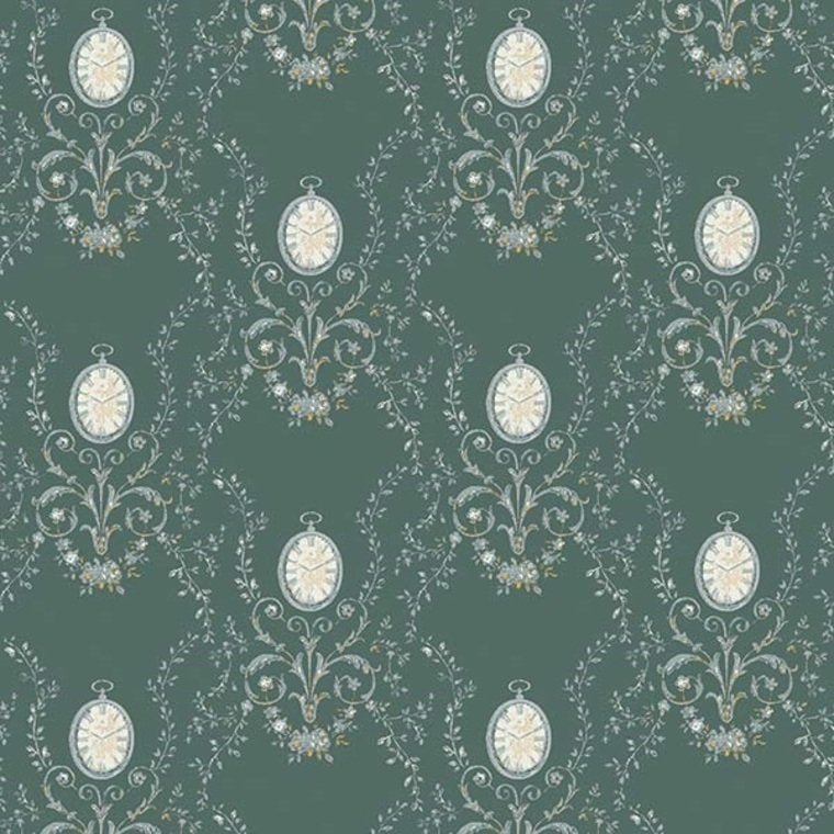Belle Epoque Heritage Wallpaper - Green - K & K - 600623 - Premier Wallcovering