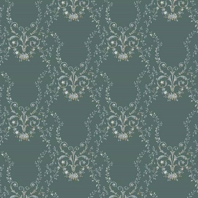 Belle Epoque Heritage Wallpaper - Green - K & K - 600932 - Premier Wallcovering